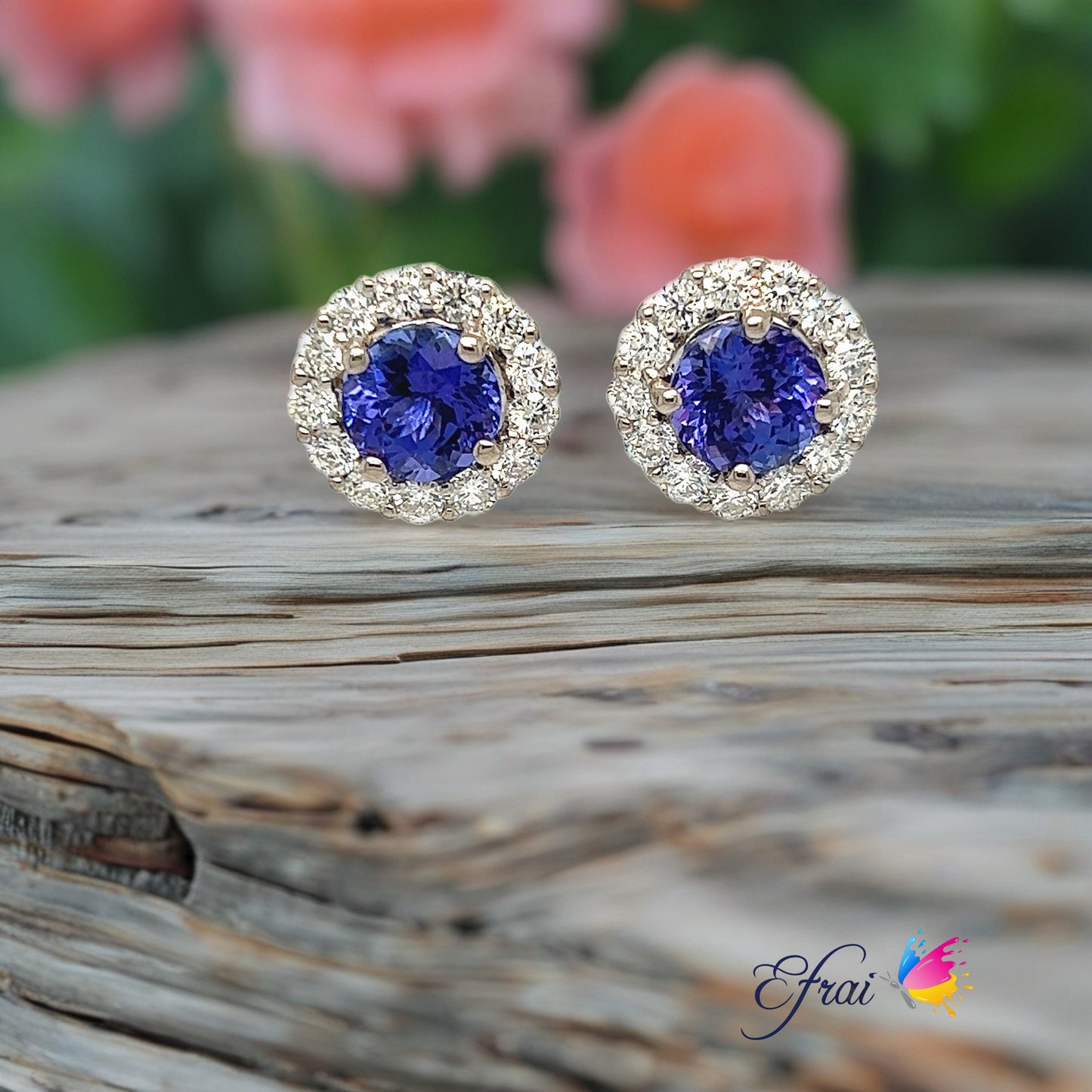 Tanzanite diamonds earrings