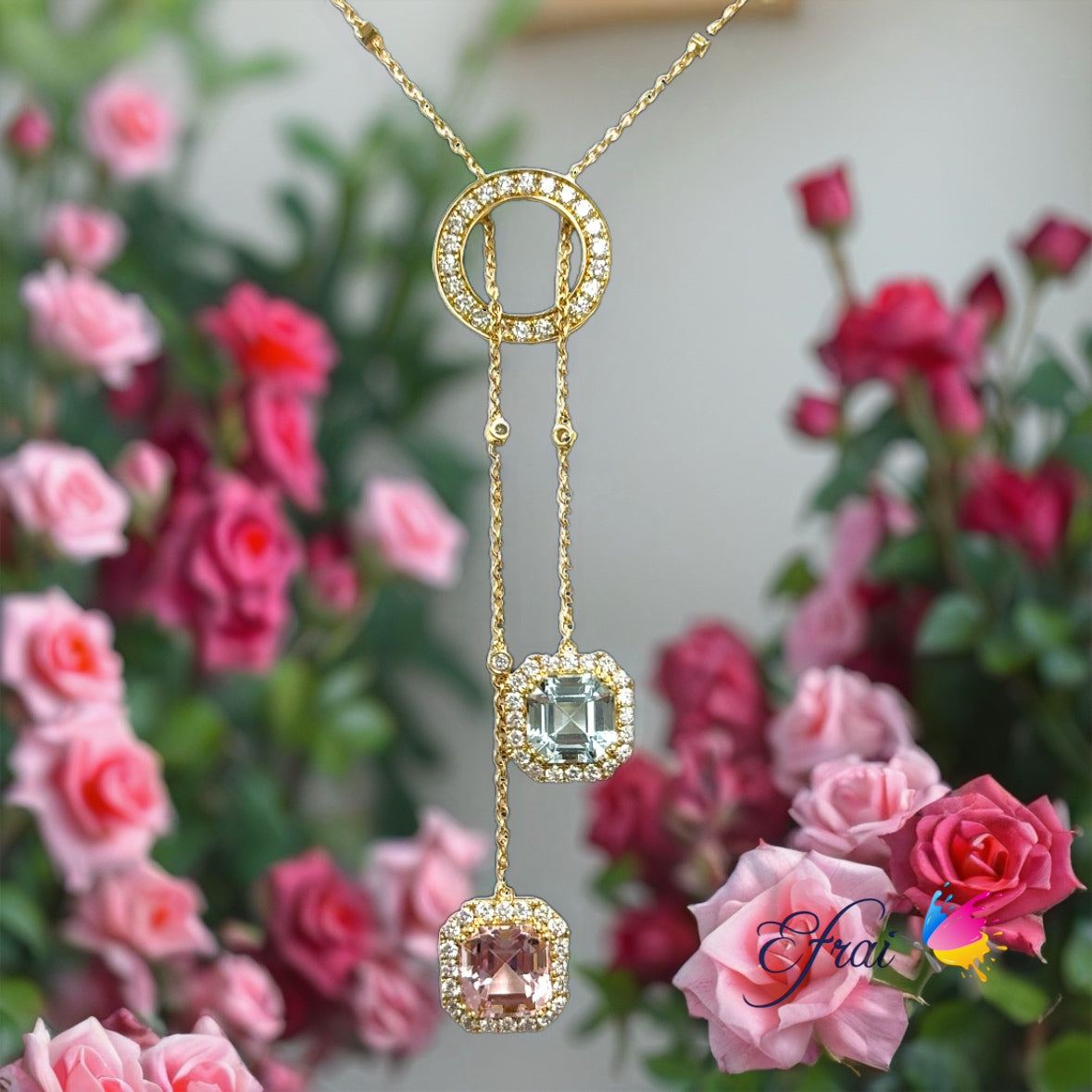 One of a kind gemstones necklace