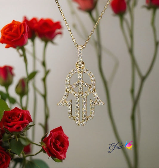 Dainty all natural diamonds necklace