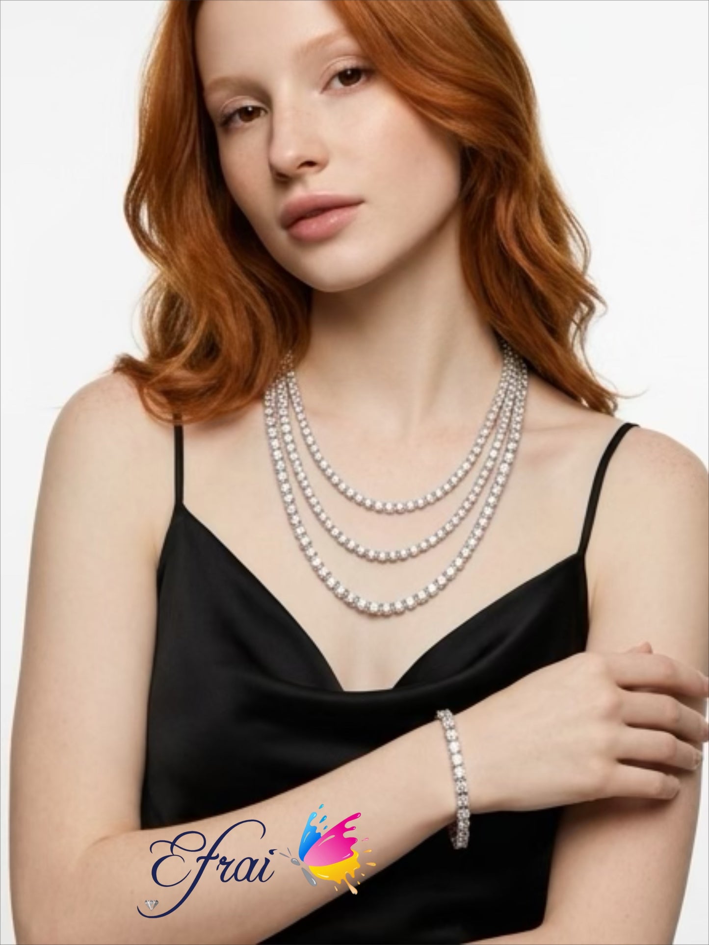 Magnificent all natural round diamonds necklace