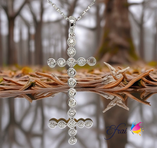 Diamond cross necklace