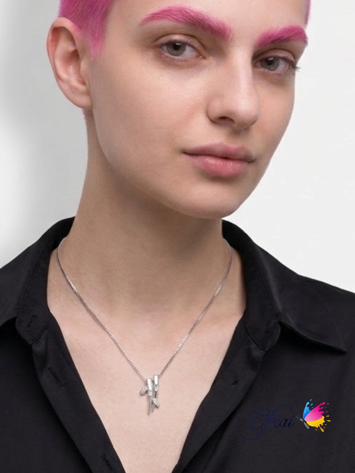 Diamonds on sticks necklace