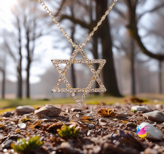 Star of David diamonds necklace