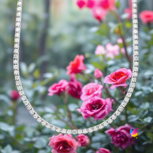 Classy diamonds tennis necklace