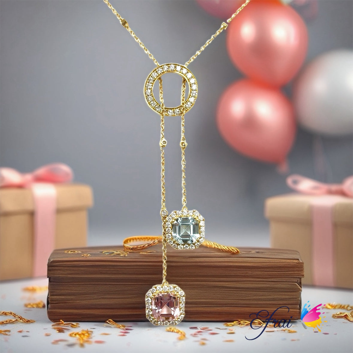 One of a kind gemstones necklace