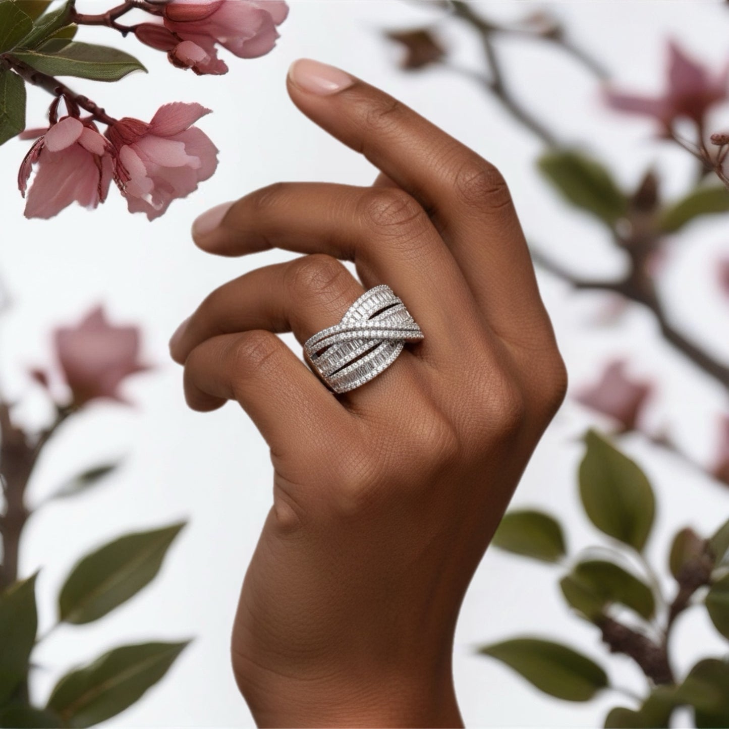 Exotic baguette and round diamonds band