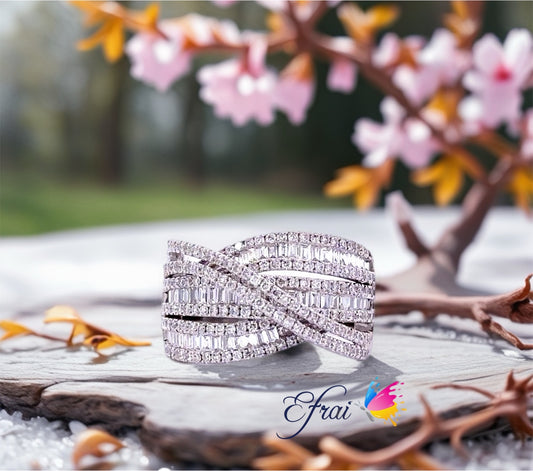 Exotic baguette and round diamonds band