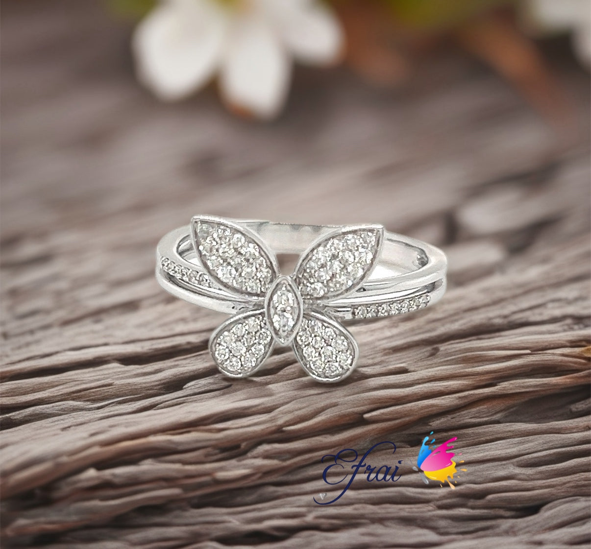 Gorgeous butterfly diamonds design ring
