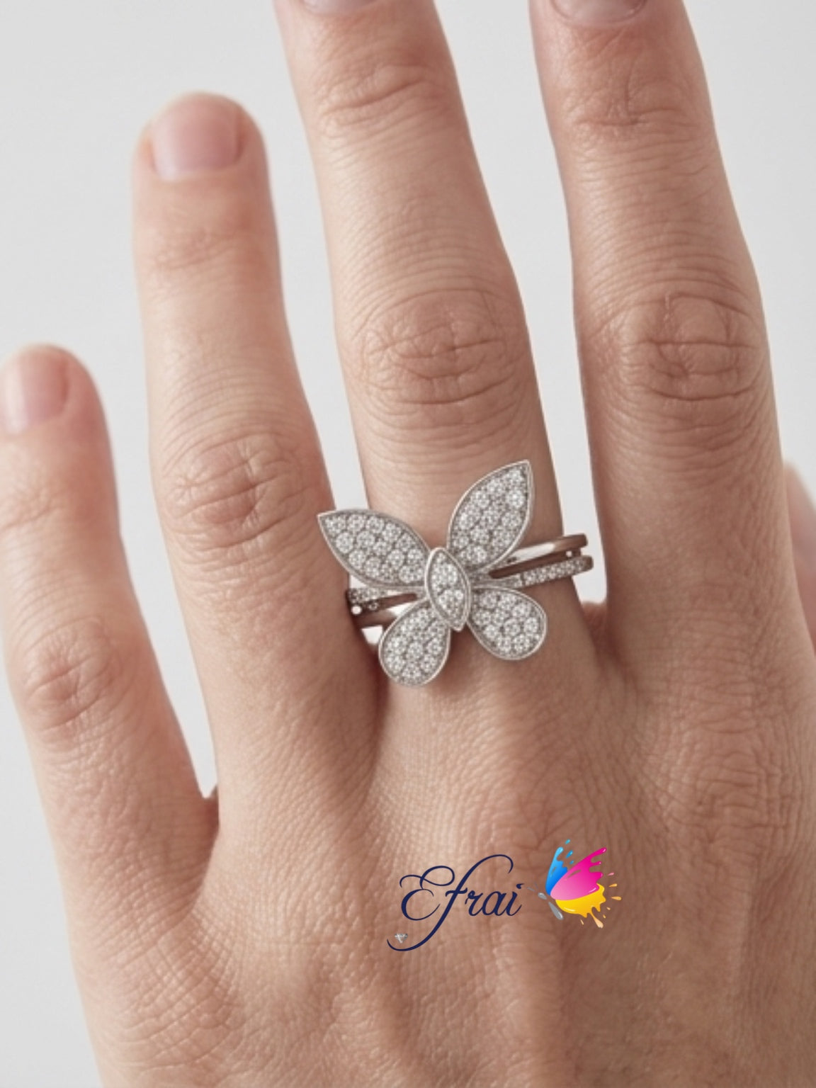 Gorgeous butterfly diamonds design ring