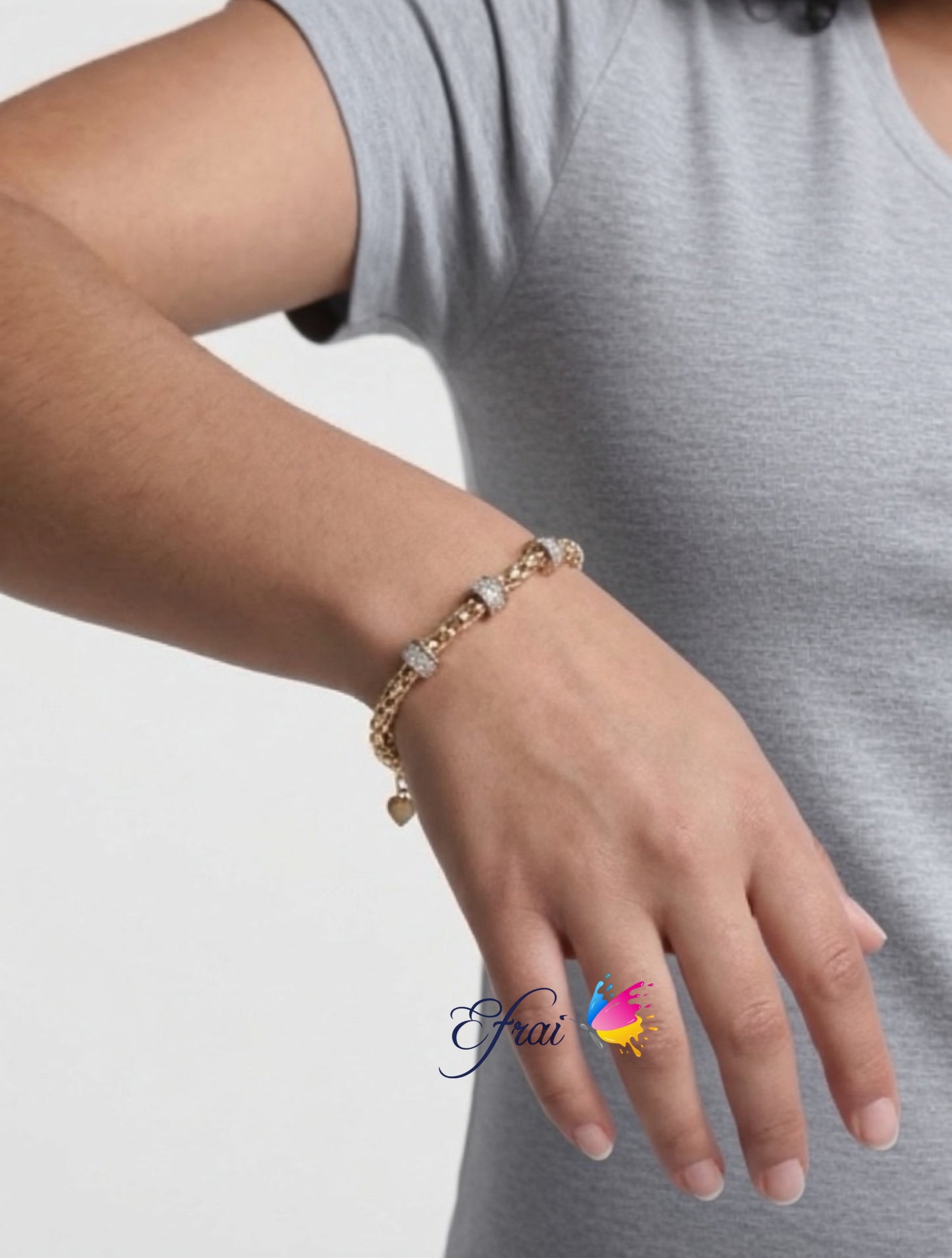 Natural rope diamonds bangle