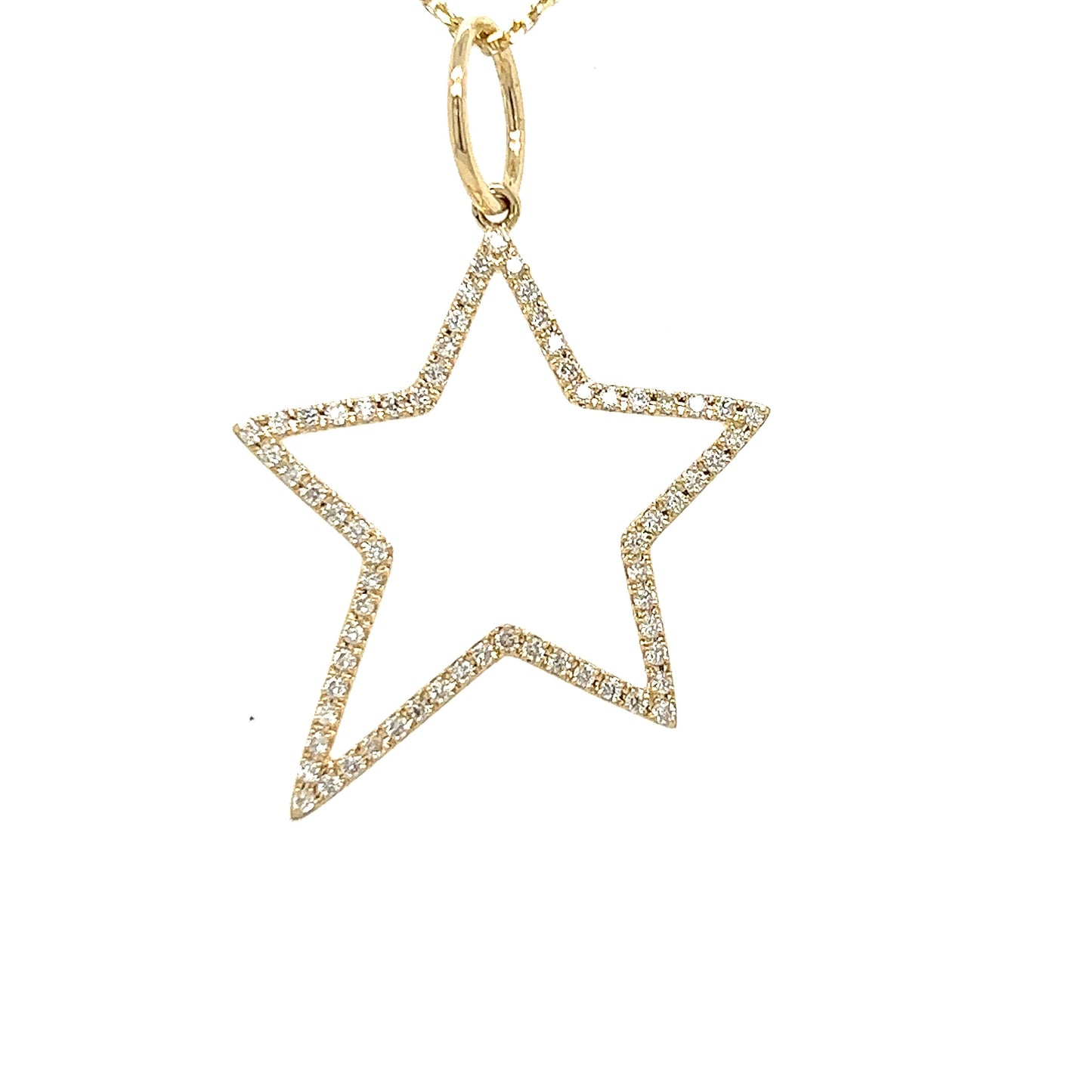 Big diamonds star necklace