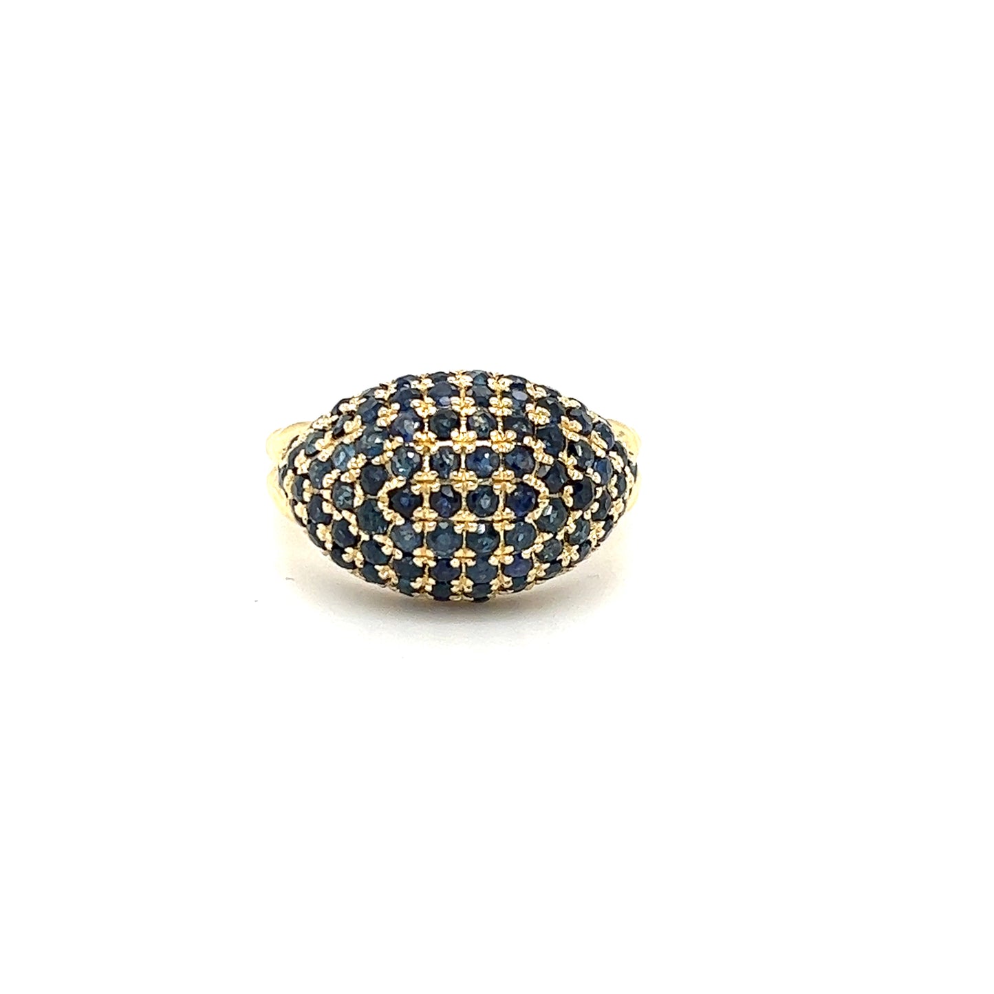 Blue sapphires signet rings