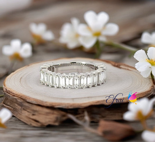 Natural Bagguette diamonds band