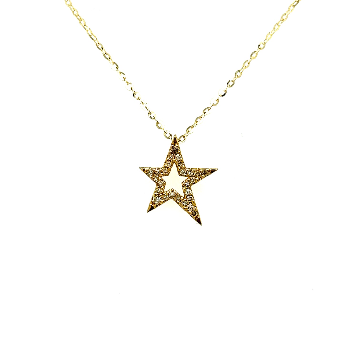 Diamond star necklace