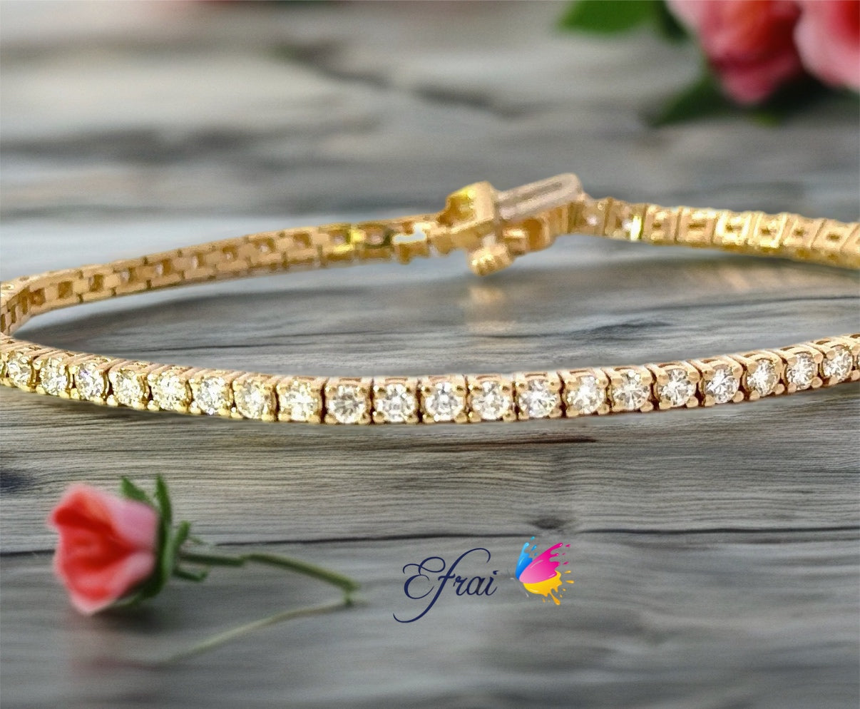 Natural round diamonds tennis bracelet