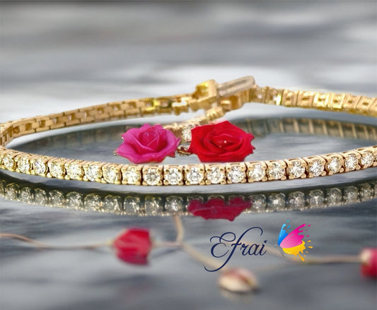 Gorgeous natural round diamonds tennis bracelet
