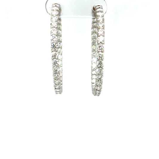 Big diamonds hoops earrings