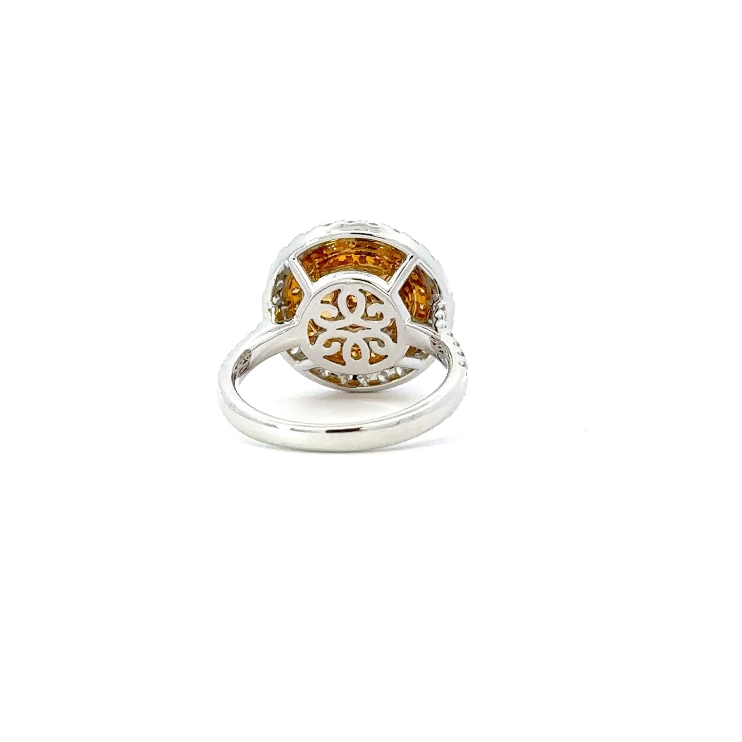 Exquisite GIA Fancy light yellow round diamond ring
