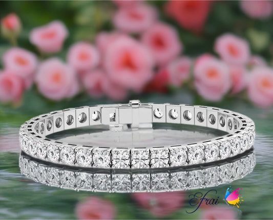 Natural round diamonds tennis bracelet