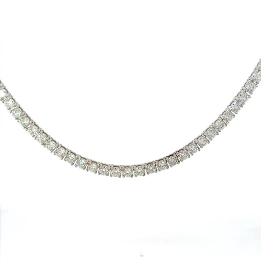 Magnificent all natural round diamonds necklace