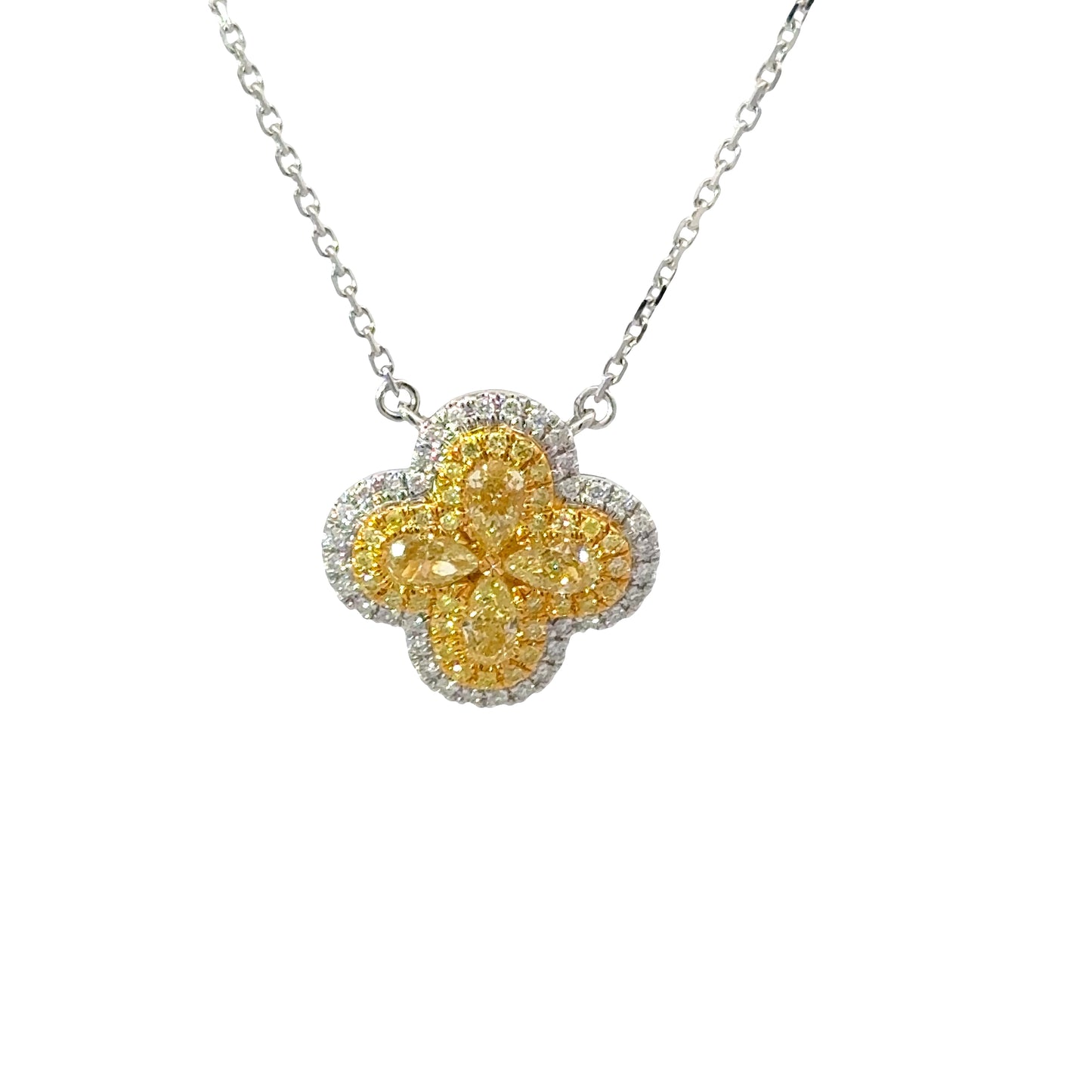 Elegant Yellow diamonds necklace