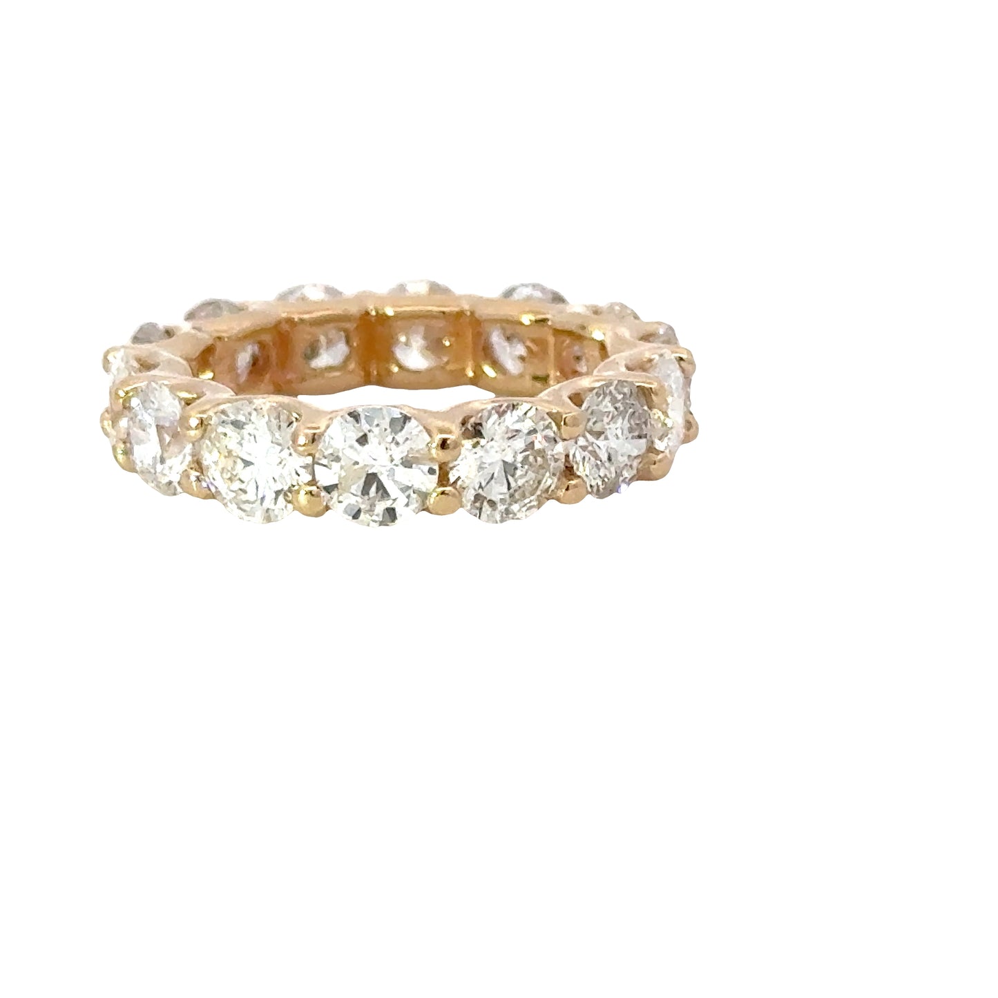 Gold Eternity Ring with Round Brilliant Cut Diamonds