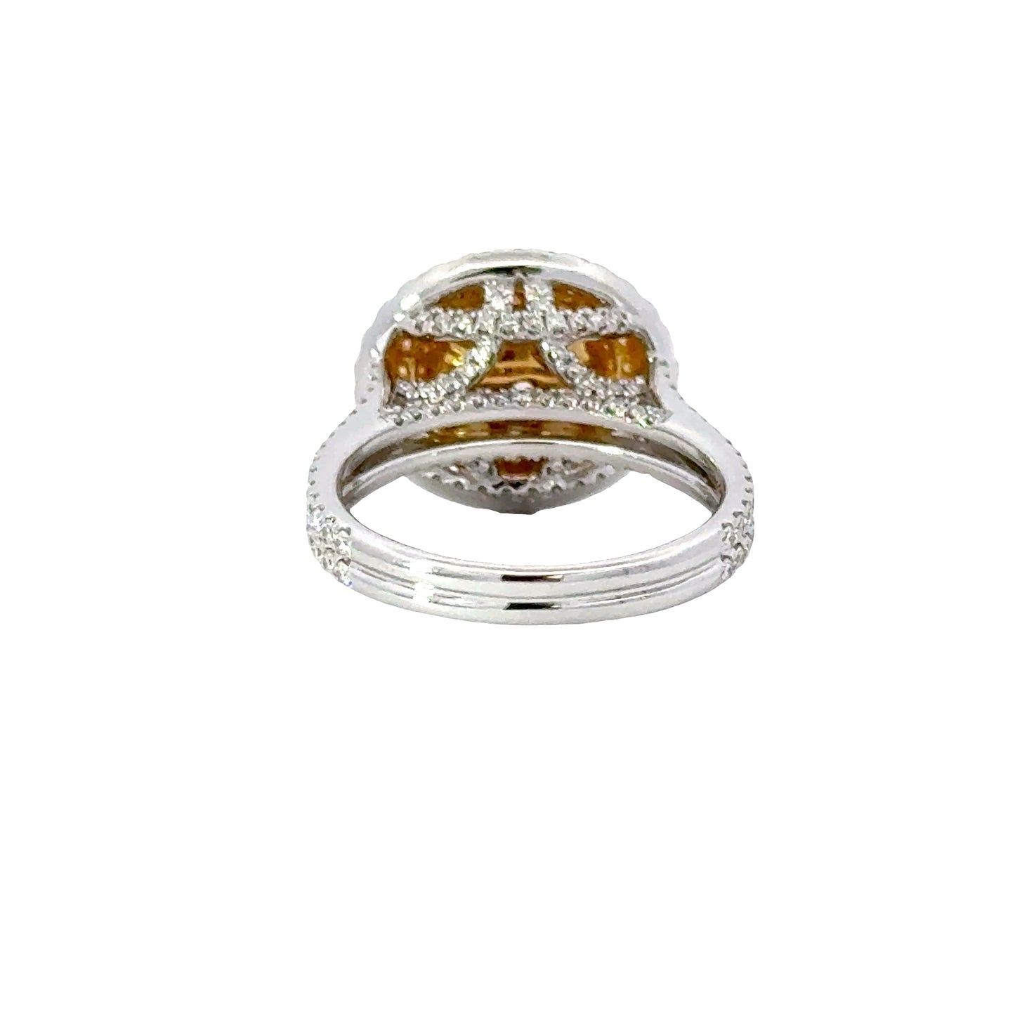 Exquisite certified Natural Oval Fancy yellow diamonds ring