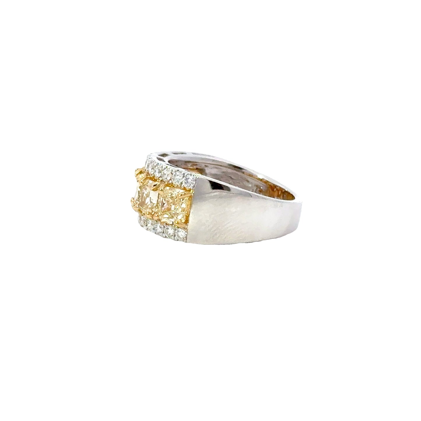 CGL Natural 6 Fancy Yellow diamonds ring