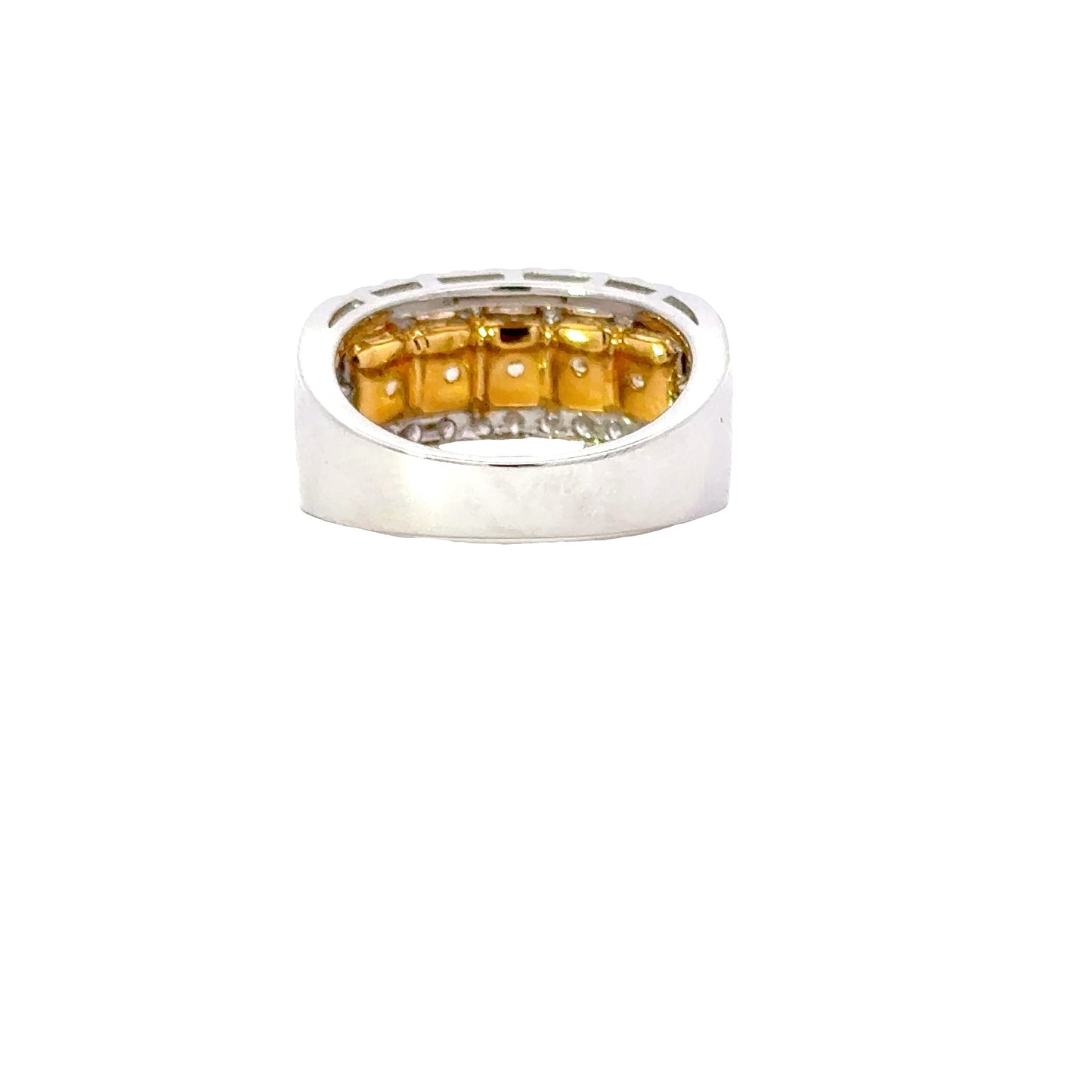 CGL Natural 5 fancy yellow diamonds ring