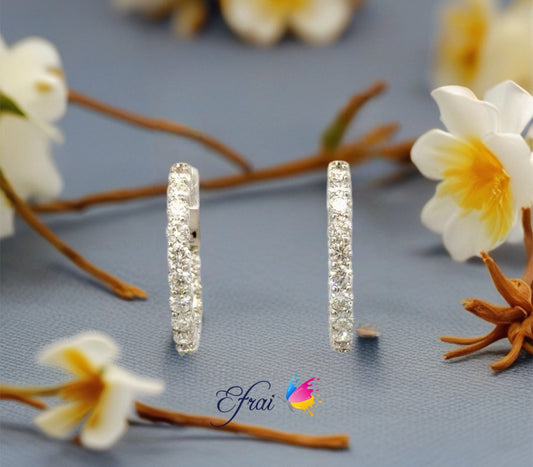 White Gold Diamond Hoop Earrings: Timeless Elegance