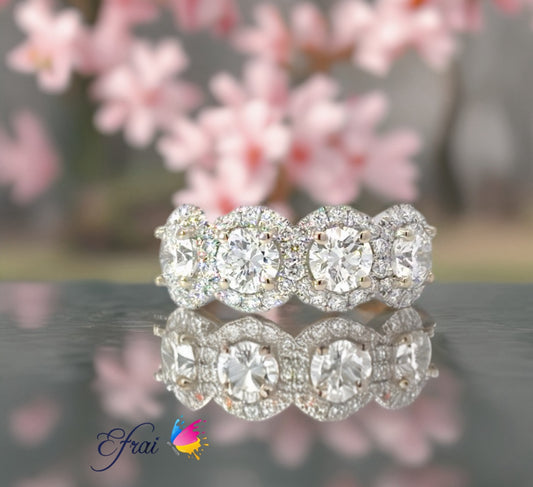 Gorgeous Eternity Ring with Natural Round Brilliant Diamonds