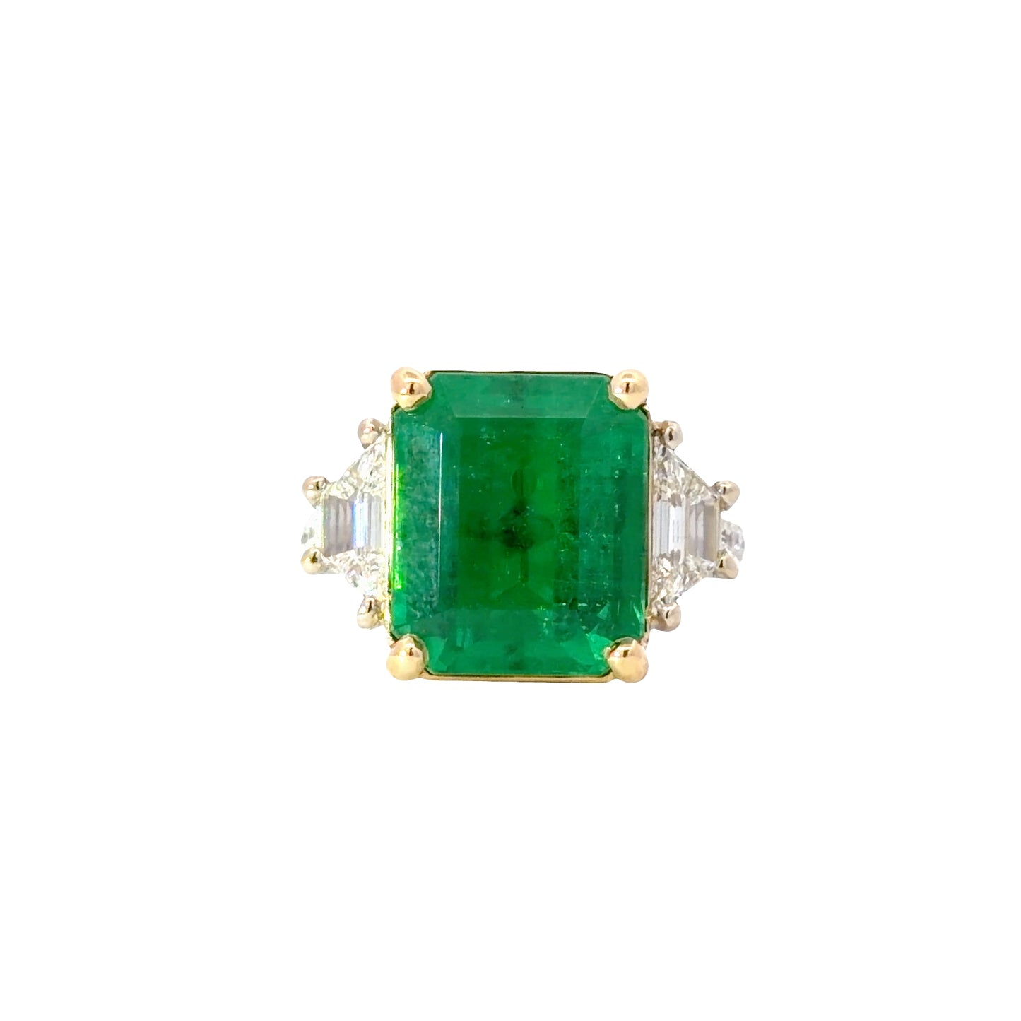 Exquisite GIA Natural Colombian Emerald  and diamonds ring