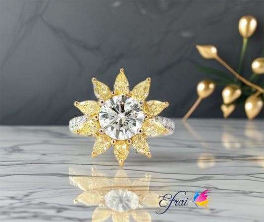 Gorgeous GIA Natural brilliant round diamond ring