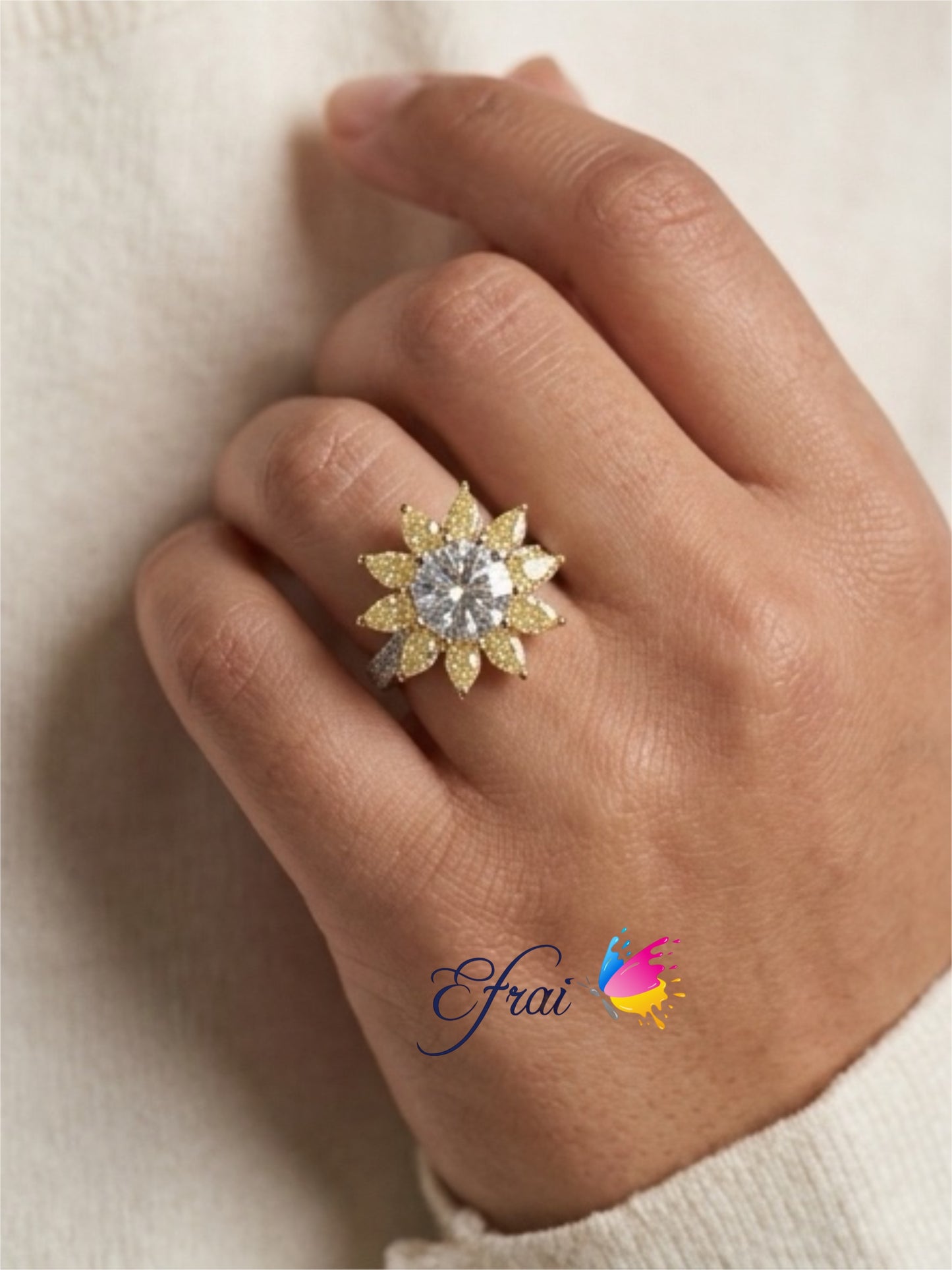 Gorgeous GIA Natural brilliant round diamond ring