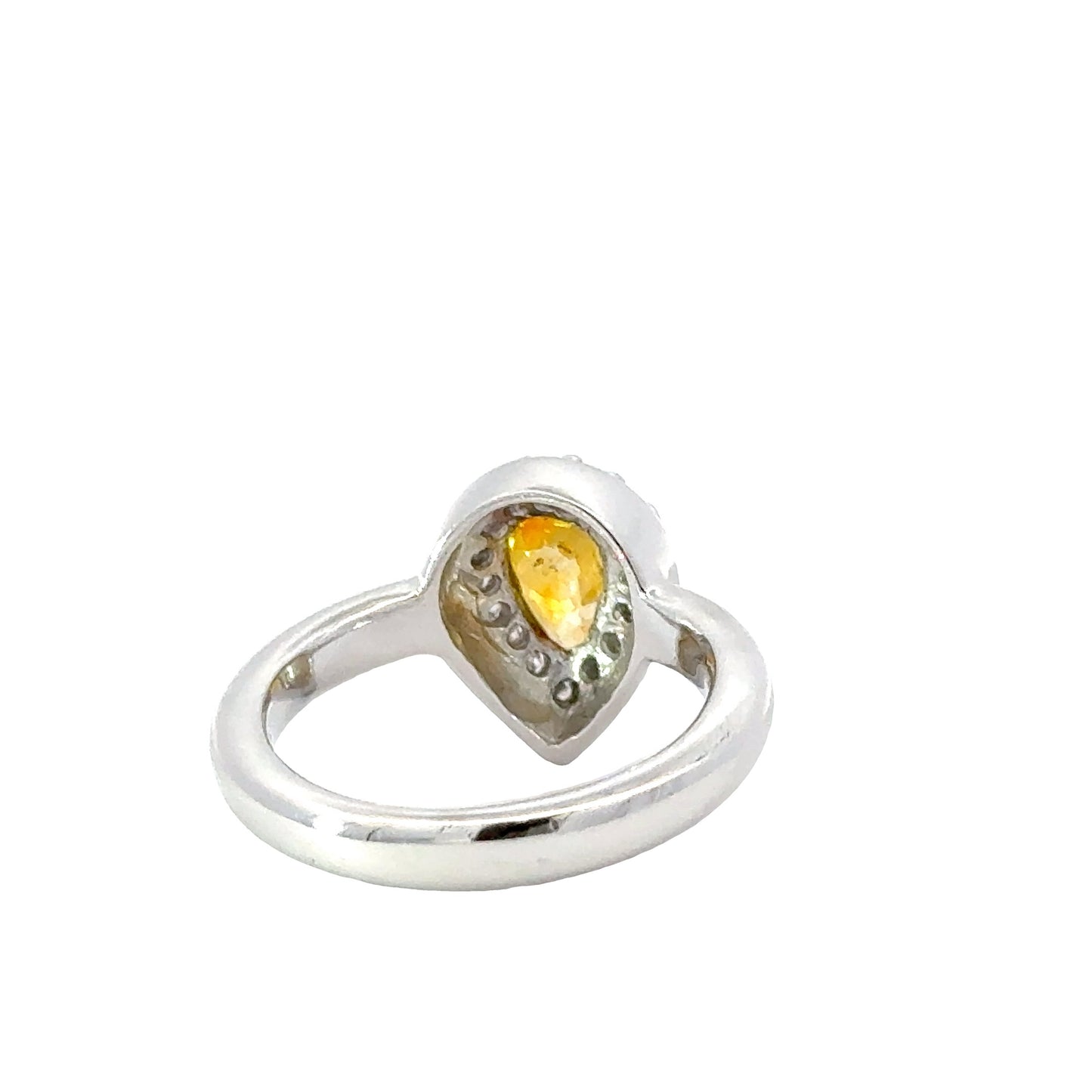 Citrine elegance diamond ring