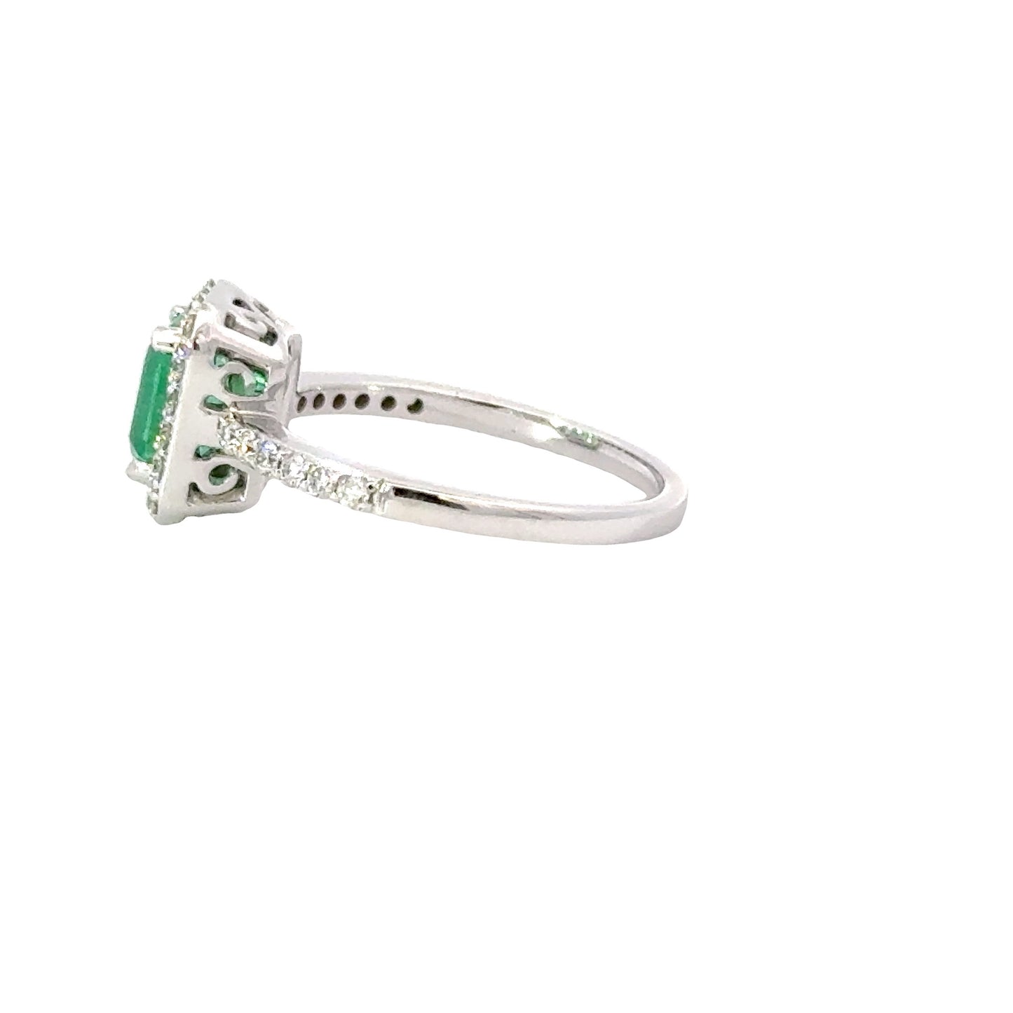 Emerald elegance diamond ring