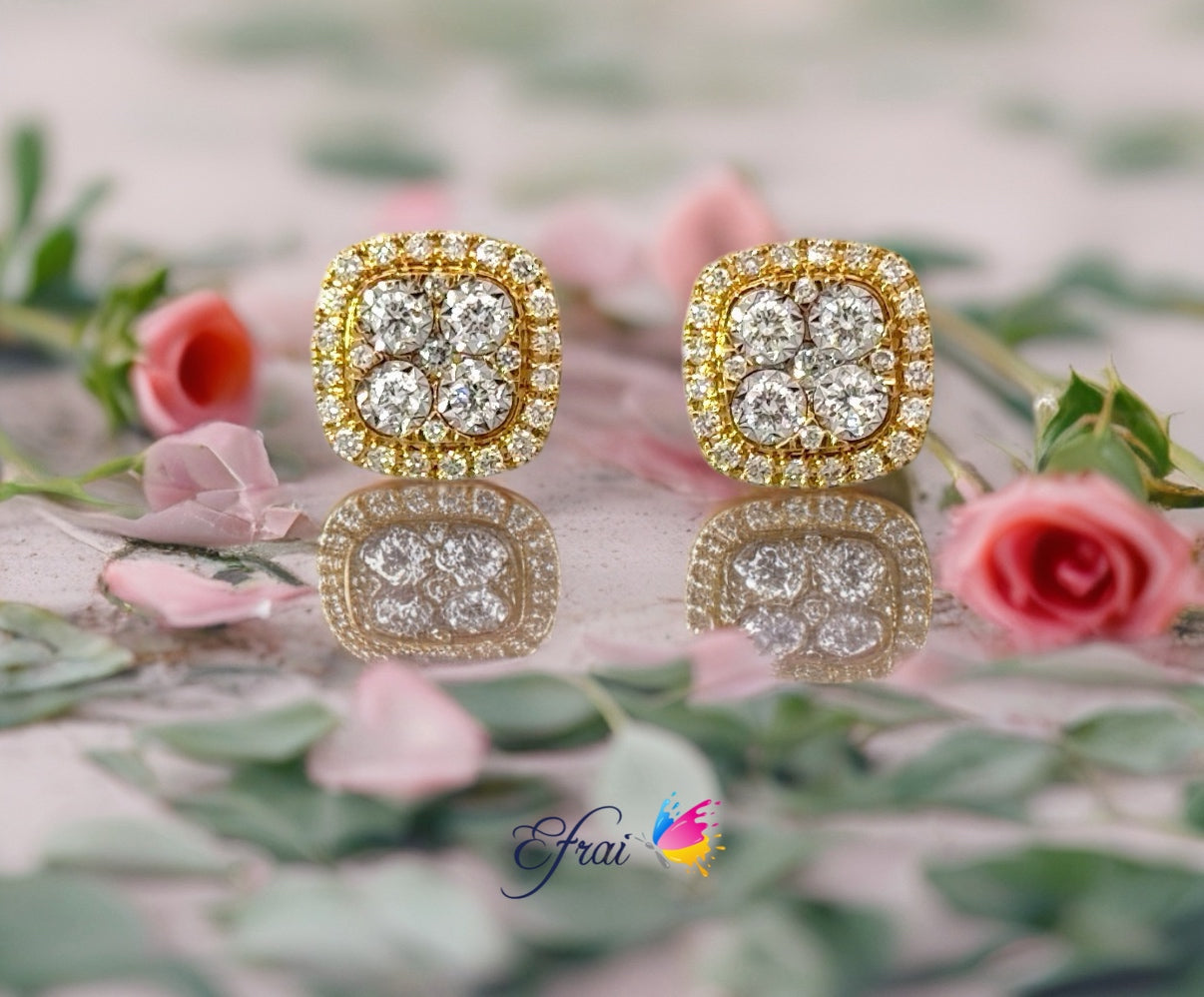 Gorgeous natural diamonds earrings