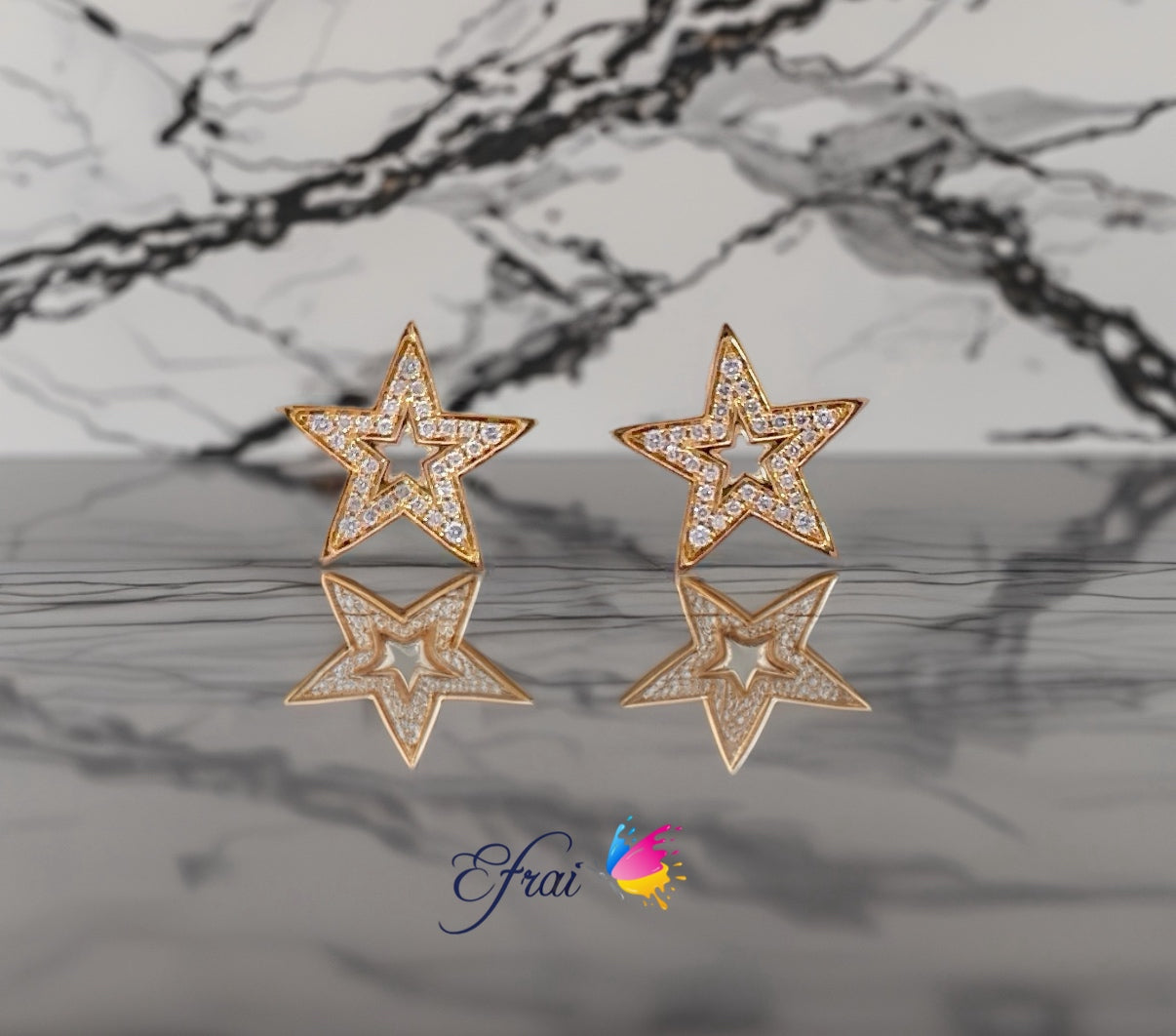 Bright star diamonds earrings