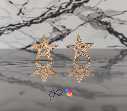 Bright star diamonds earrings