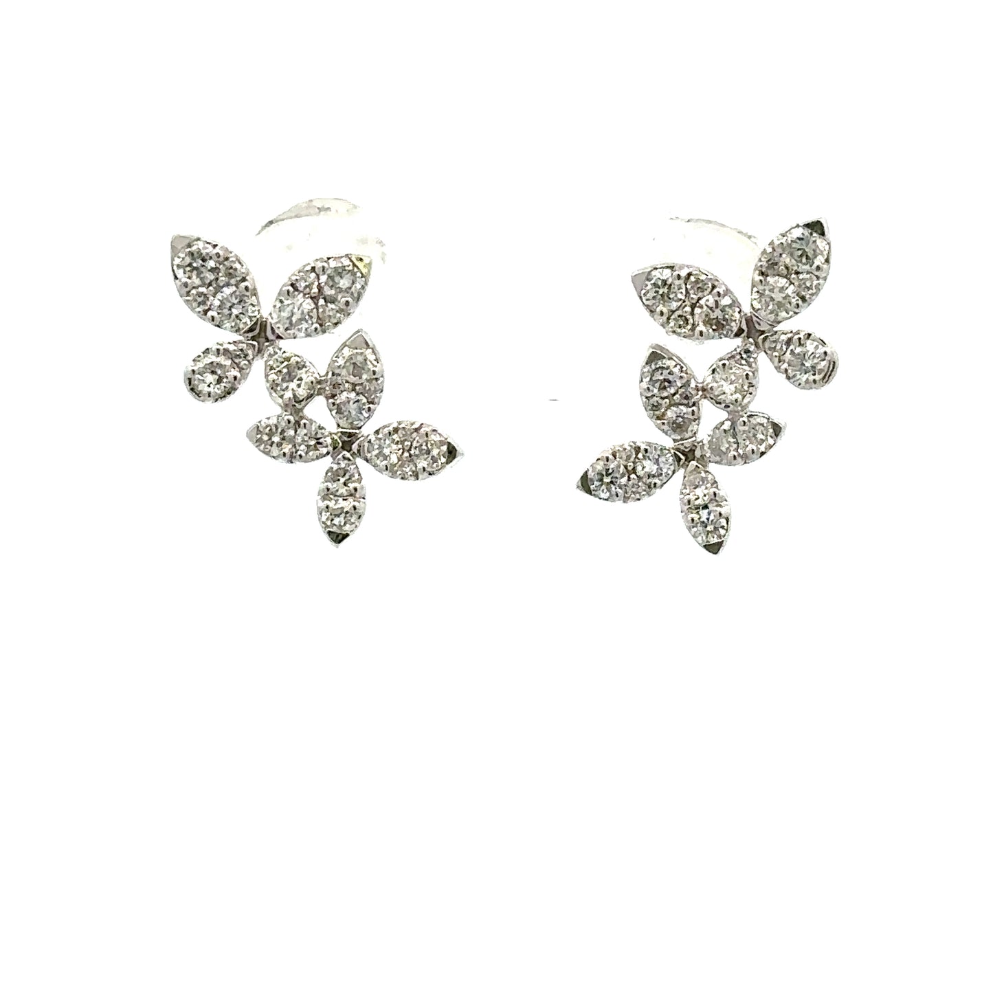 Double butterflies diamonds earrings