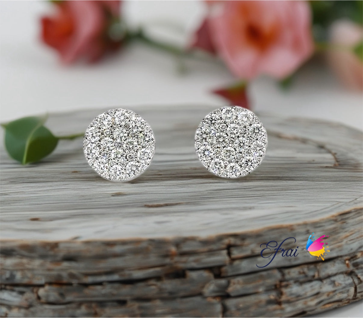 Gorgeous big circles full of diamonds earrings