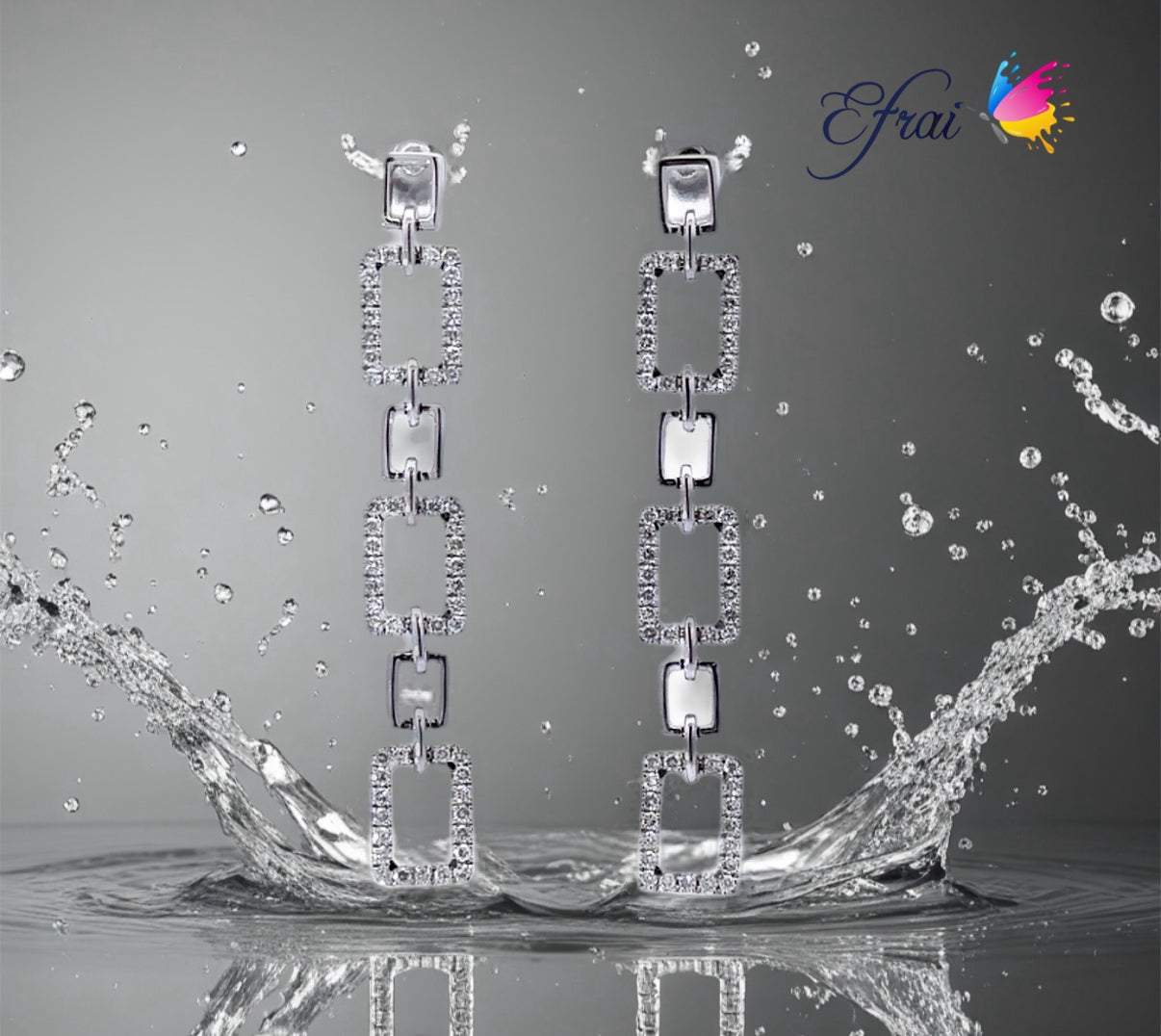 Geometrical diamonds earrings