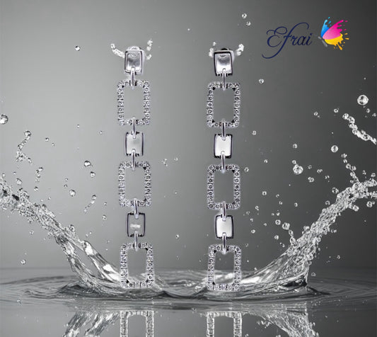 Geometrical diamonds earrings