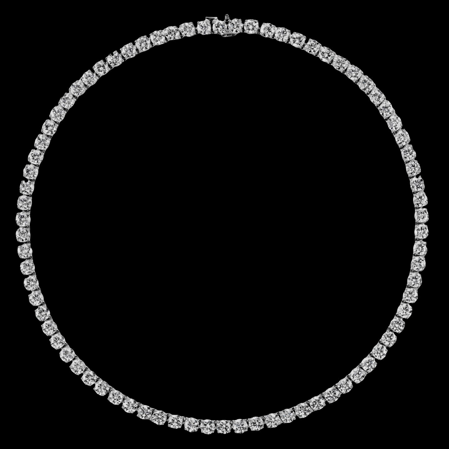 Classic Diamond Tennis Necklace in White Gold