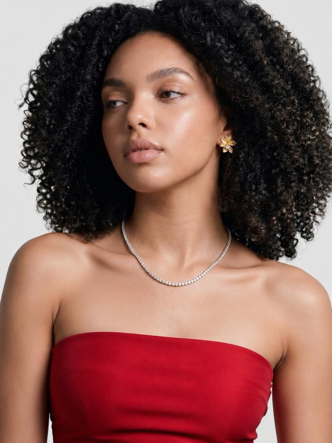 Classic Diamond Tennis Necklace in White Gold