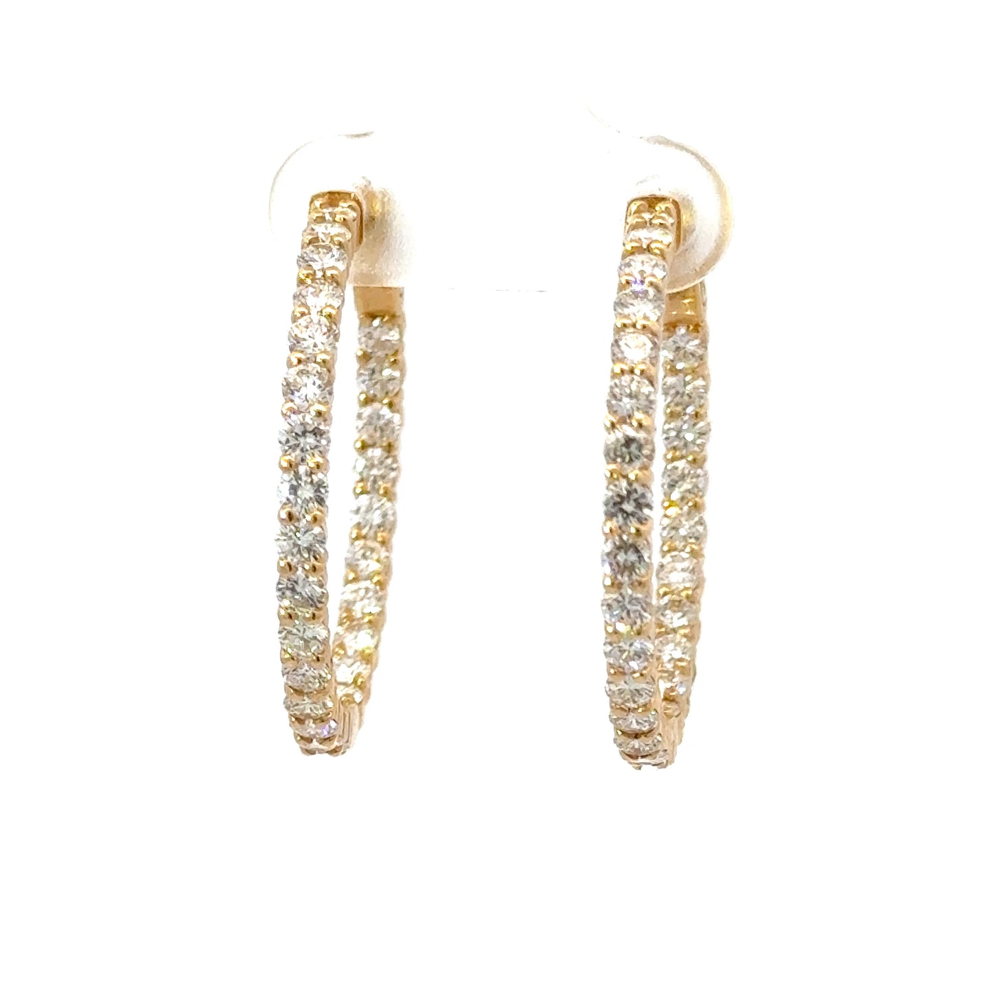 Gorgeous natural round diamonds hoops earrings