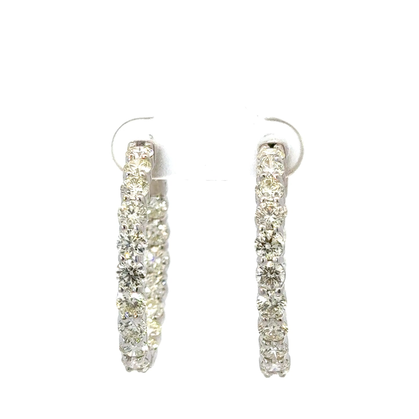 Gorgeous all natural diamonds hoop earrings