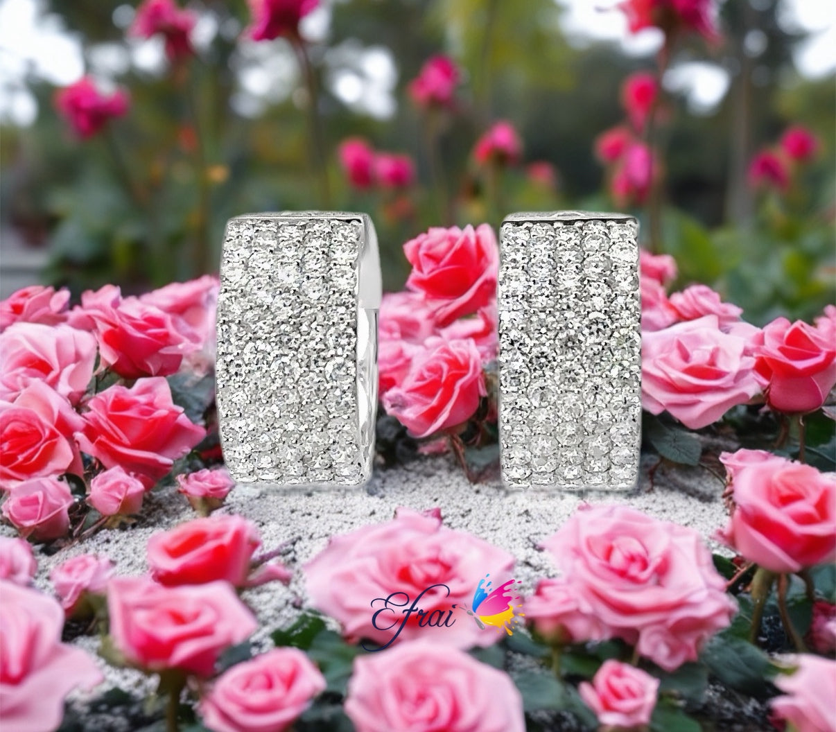 Gorgeous Natural round diamonds earrings