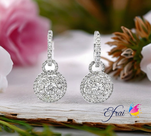 Gorgeous round diamonds earrings