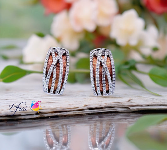 Exquisite floating diamonds earrings